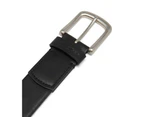 KingGee Mens Stretch Logo Belt Leather Elastic Active Work Steel Buckle K99027 - Black