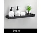 Bathroom Shelf Bath Shower Shelf Aluminum Black Bathroom Corner shelf Wall Mounted Black Aluminum Kitchen Storage holder—50cm