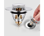 Stainless Steel Drain Strainer Hinged Filter With Spherical Coresilver1pcs