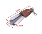 Portable Folding Metal Shoehorn With Key Ring(1pcs-black)