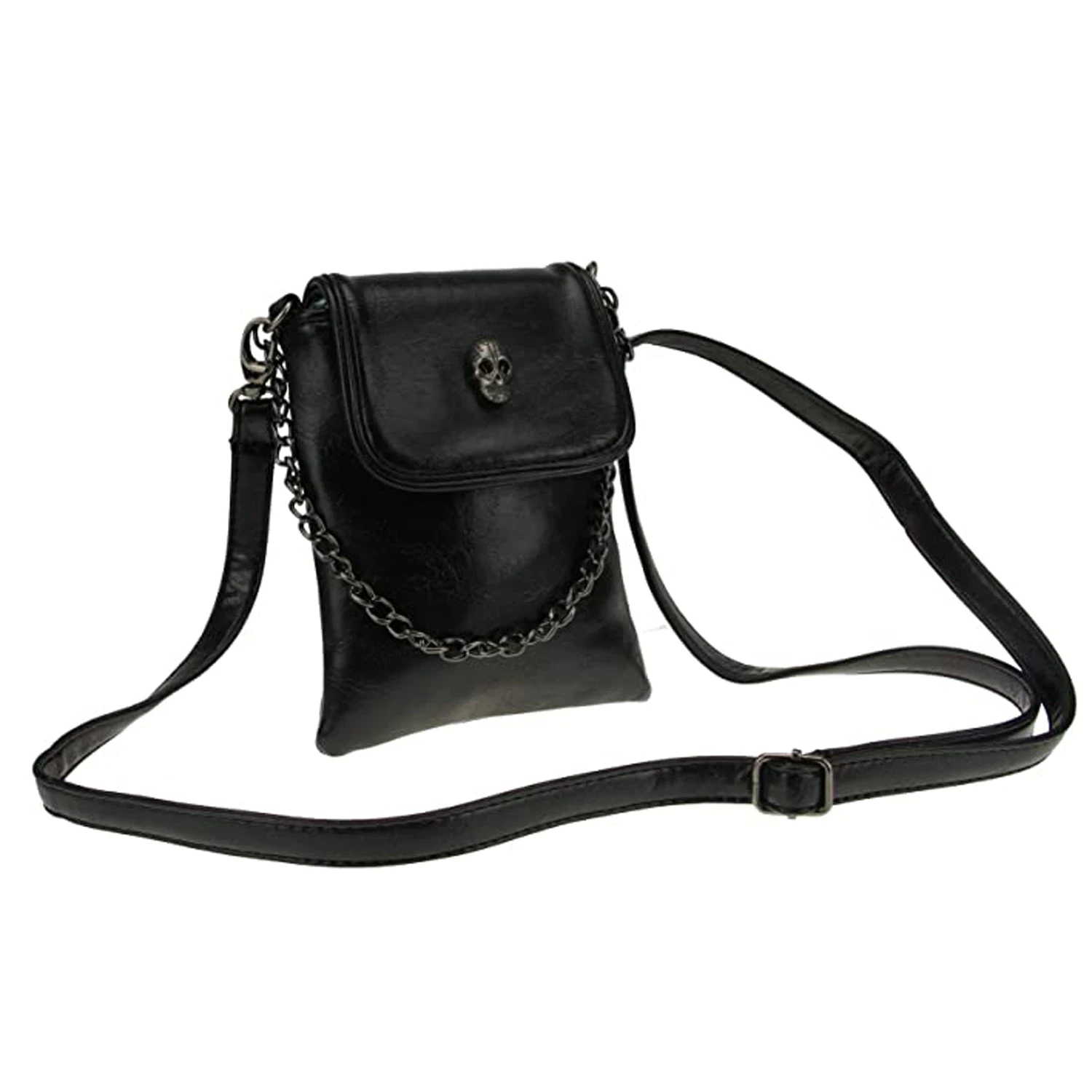 Women Girls Studded Skull Gothic Crossbody Shoulder Bag