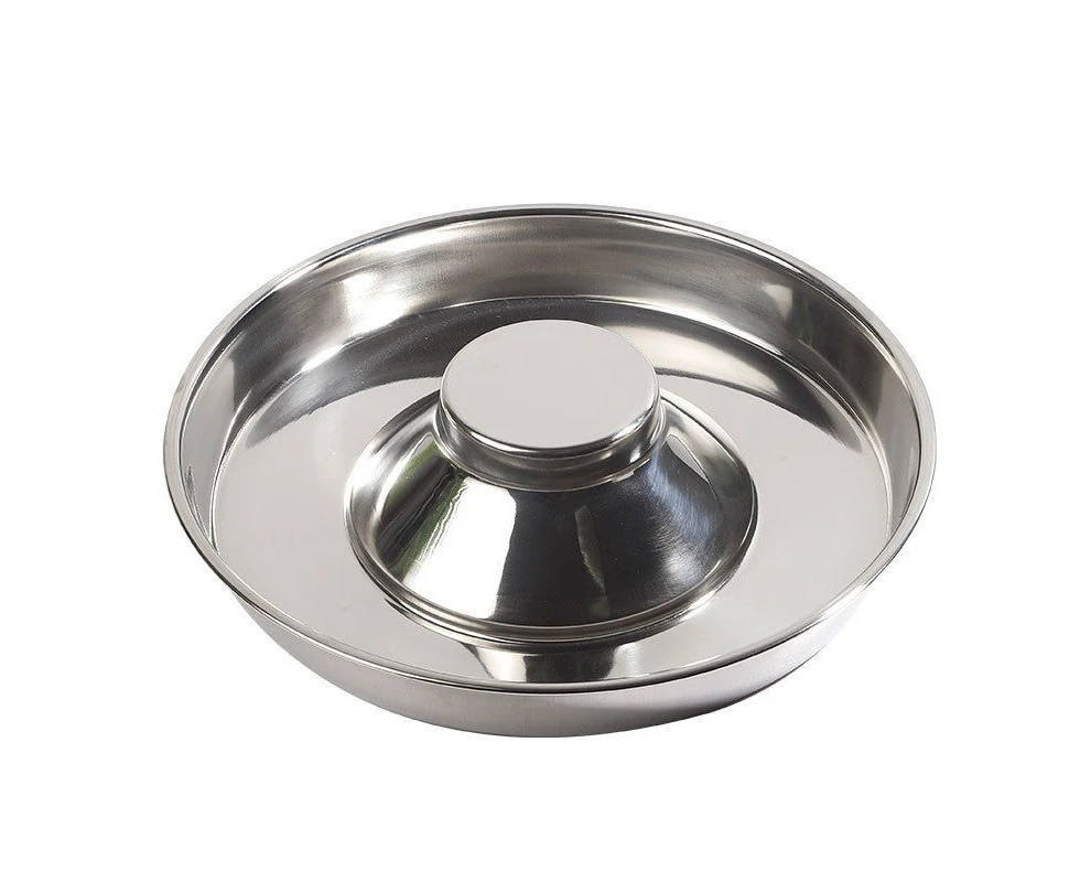 Stainless Steel Puppy Bowl Cat Dog Puppy Pet Slow Feeder Bowl Preventing Indigestion Eco-Friendly Durable Bowl Water Feeder 30cm