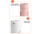 Humidifier usb rechargeable home car mini air humidifier for winter pink style2