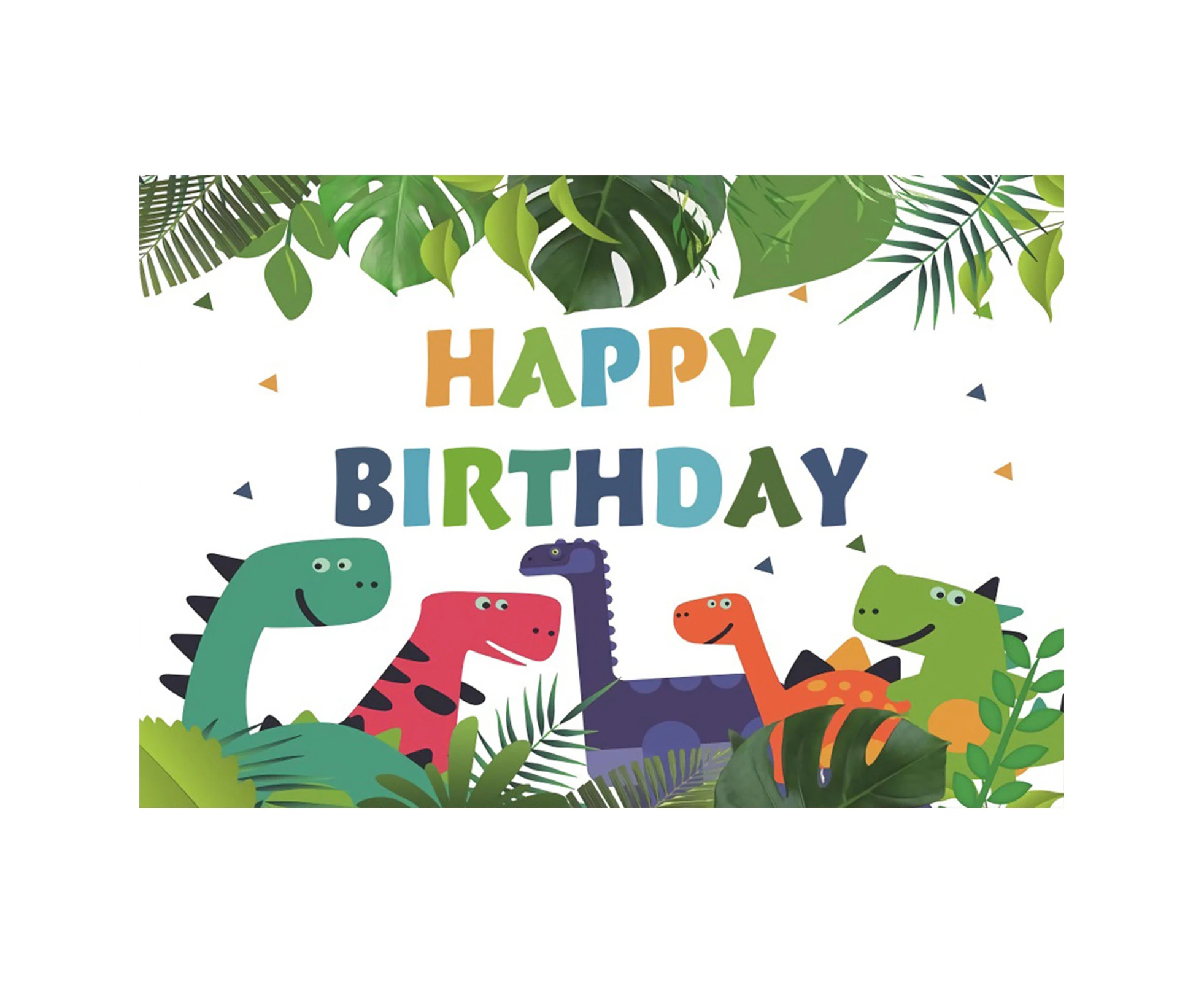 Exquisite Wide Application Backdrop Lightweight 3D Dinosaur Birthday Background Screen for Party  H