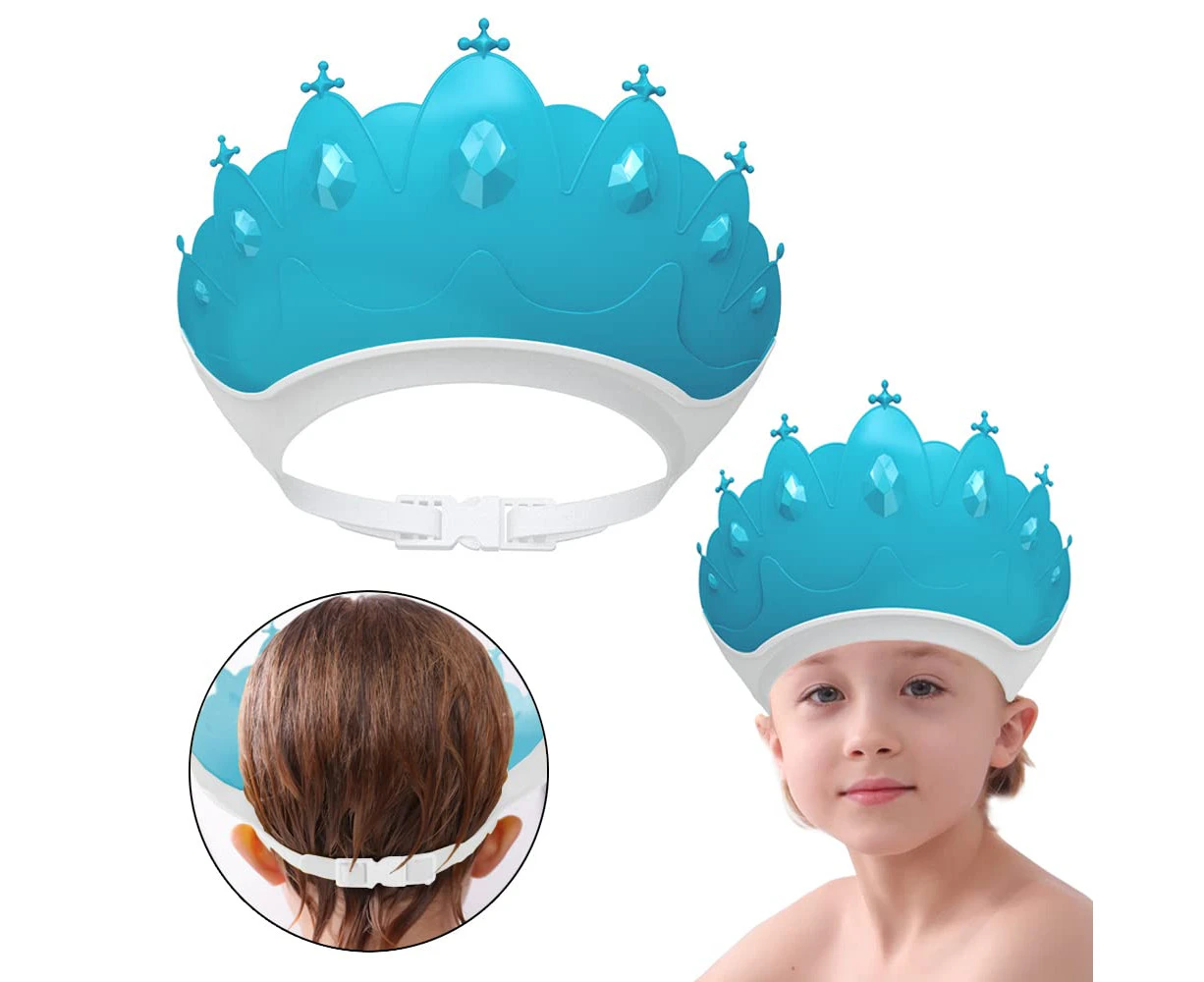 Baby Shower Cap Adjustable Silicone Bath Crown Waterproof Shampoo Hat For Shampoo Shower Bath Protective Bath Cap