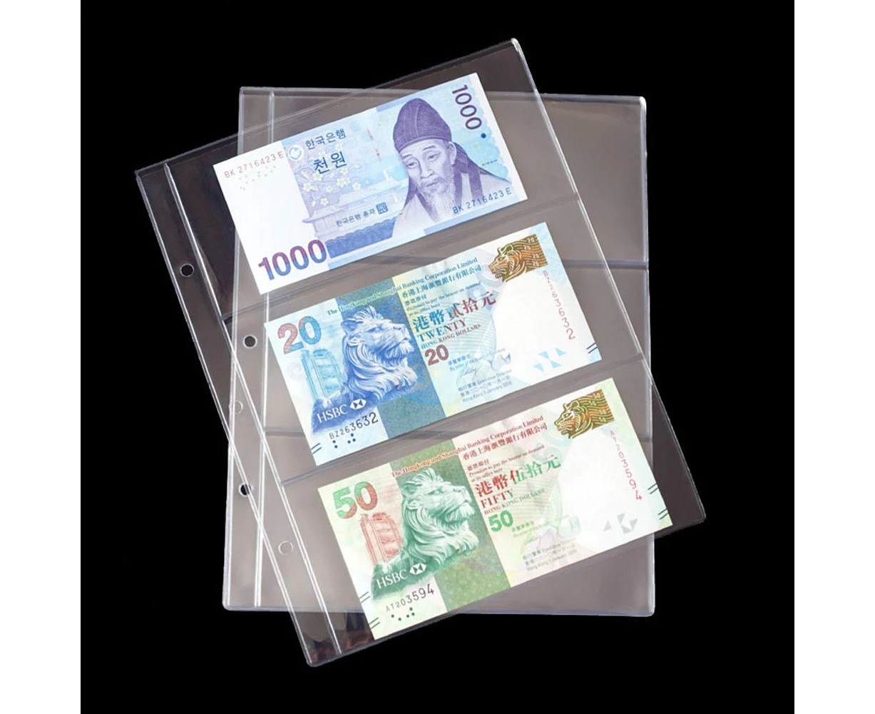 Bill Holder Currency Sleeves Money Collection Supplies Album Protector Pages