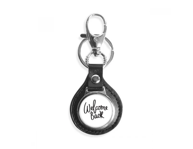 welcome back quote key link chain  keyholder finder hook metal