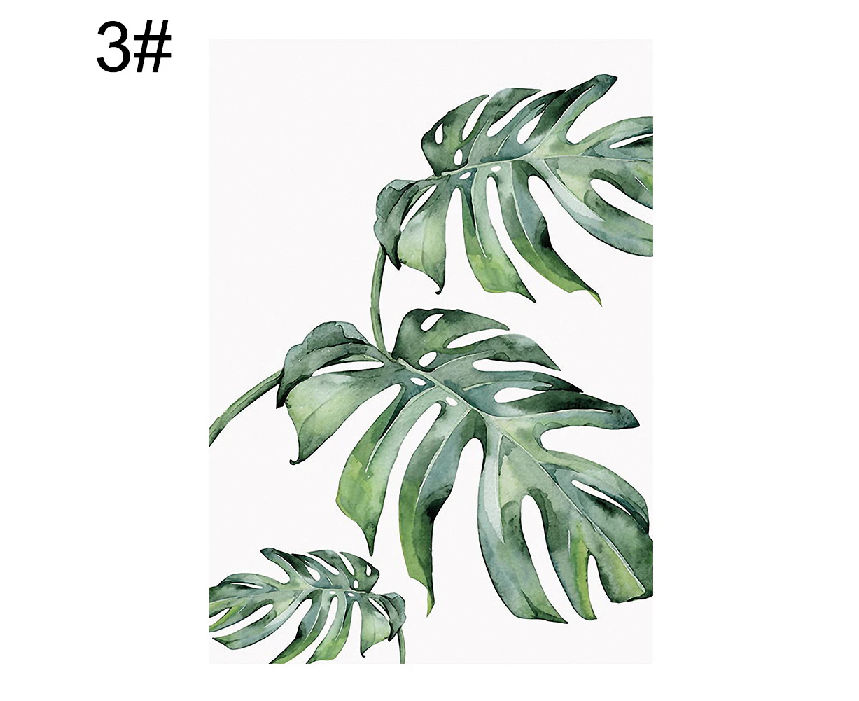 Windyhope Modern Plant Leaf Canvas Painting Wall Background Living Room Home Office Decor-3#