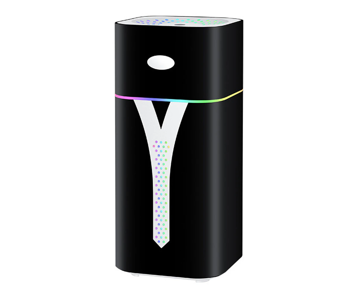 Mini USB Humidifier, Small Portable Humidifier with  Light, Two Spray Mist, Auto Shut-Off, Quiet black