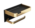 Black Gold Toilet Paper Holder Bathroom Wall Mount Multifunction WC Paper Phone Holder Shelf Towel Roll Shelf AccessoriesGold