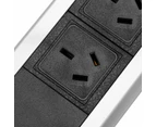 Desk Outlet Pop Up Power Point -  3 Socket Plug