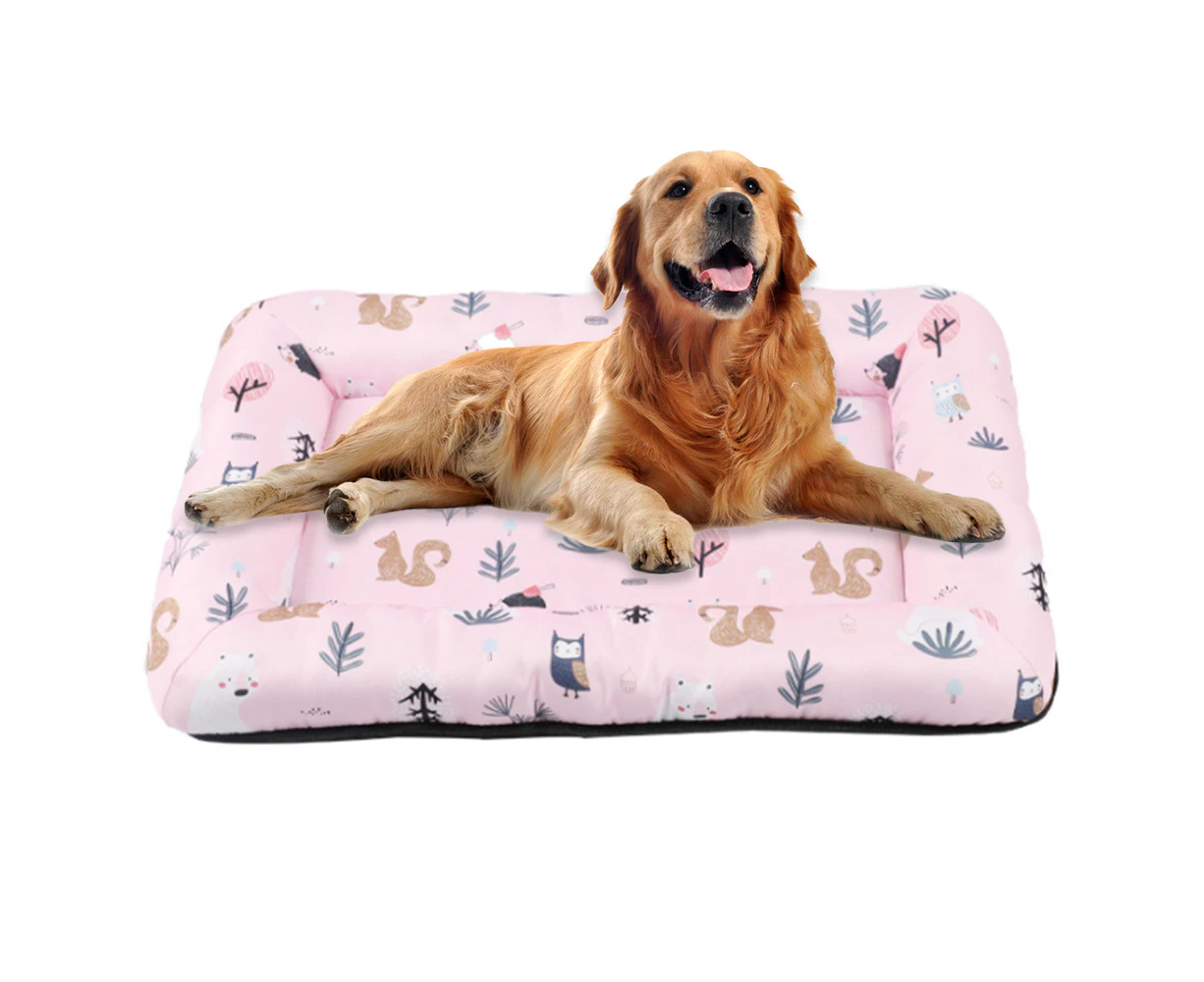 Large Dog Bed Crate Pad Mat  Machine Washable Pet Bed with Non-Slip Bottom