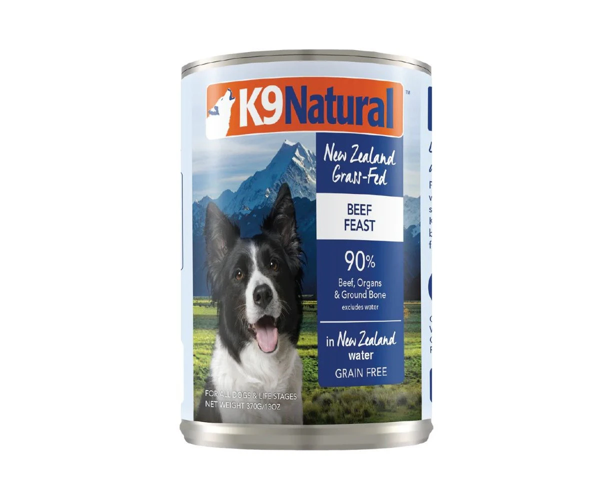 K9 Natural Beef Feast Canned Wet Dog Food 12x370g