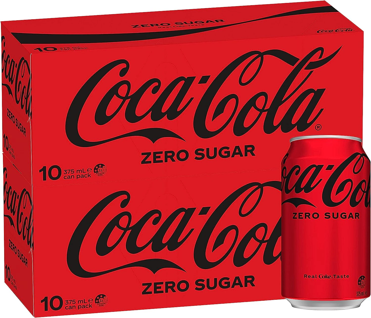 Coca-Cola Zero Sugar Soft Drink Multipack Cans 20 x 375 mL