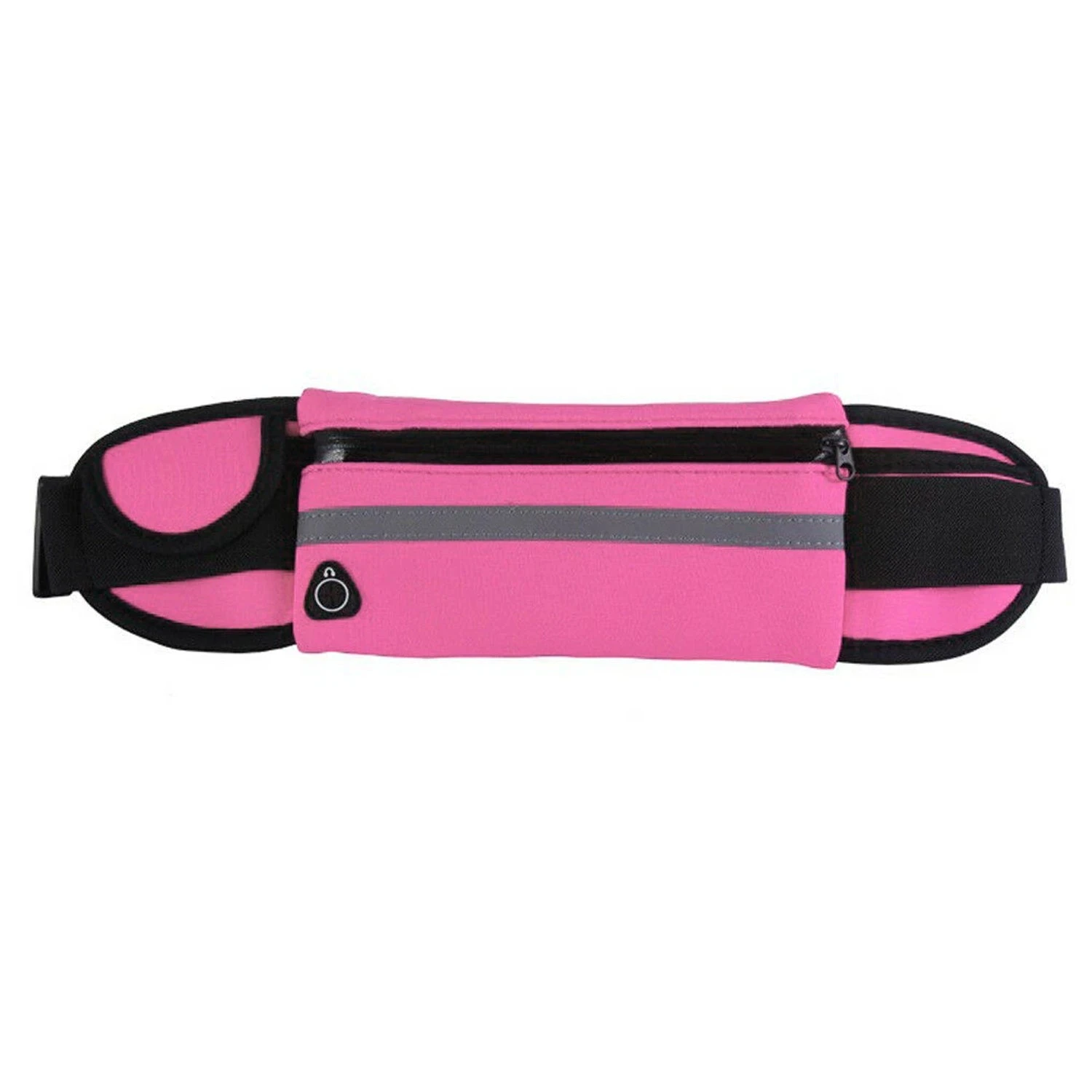 Waterproof Running Bum Bag Fanny Pack Waist Belt Money Wallet Zip Pouch Sports - Pink