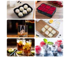 3 Pack Silicone Ice Cube Trays with Lids Sphere Square Honeycomb Ice Cube Mold