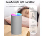 USB 7-color mini humidifier-car diffuser,small humidifier Adjustable spray mode gray