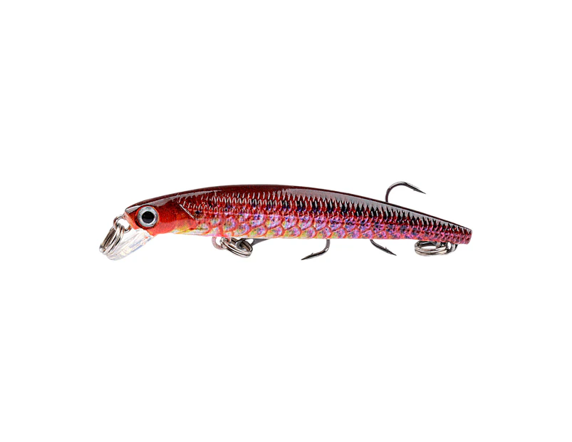 7.3cm/3g Fishing Lure Realistic Sharp Hooks 3D Eyes Sinking Minnow Artificial Hard Bait Crankbait for Outdoor - A
