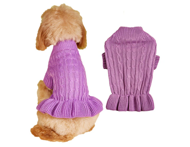 -xl-Pet Sweater Dog Winter Warm Two legged Pet Dress Dog Soft fried dough twist Sweater