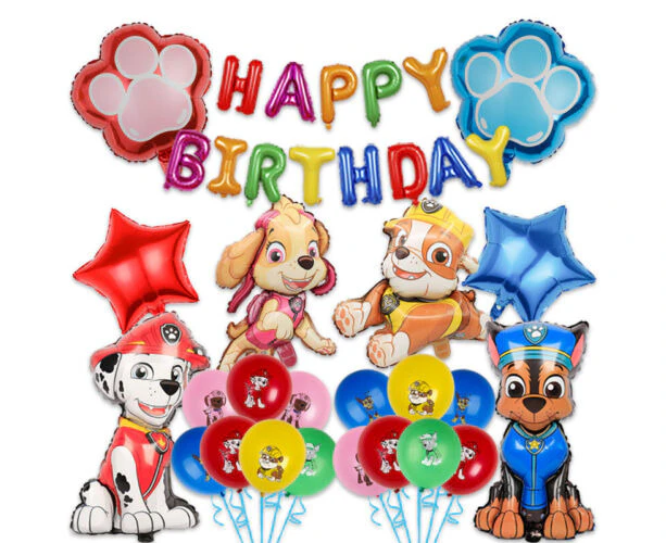 New Balloon Set Paw Patrol Party Set Party Supplies Tableware Kids Children Birthday Decoration