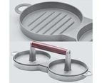 Double Burger Press Hamburger Maker Non-Stick Aluminum for Perfect Meat Patties Barbecue Grill Presses Outdoor BBQ Gift