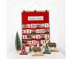 for Creative Christmas Advent Calendar Candy Storage Bag Reusable Countdown Xmas Hanging Calendar New Year Ornaments Decoration