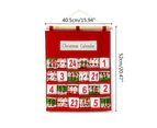 for Creative Christmas Advent Calendar Candy Storage Bag Reusable Countdown Xmas Hanging Calendar New Year Ornaments Decoration