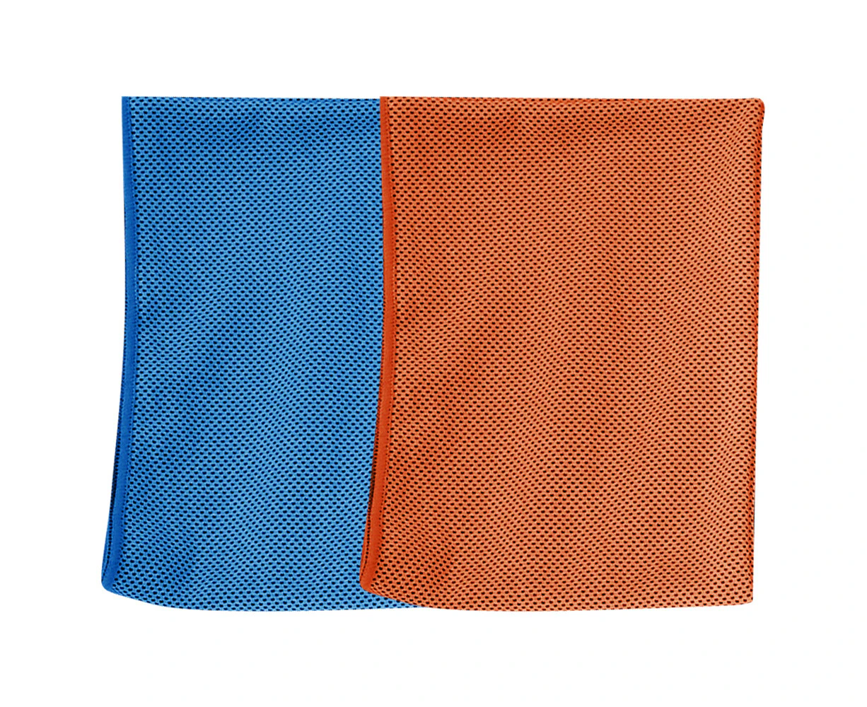 Cooling Towel, Gym Towel, Neck Warp Sports Towel for Running, Hiking ,Swimming Golf Orange+sky blue