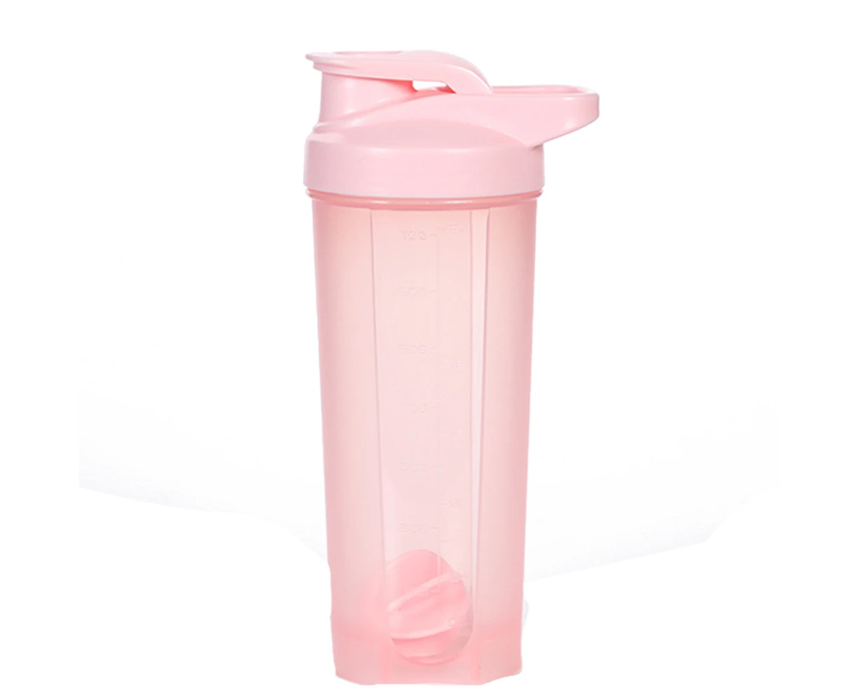 Shaker Bottle with Motivational Quotes Protein Shaker Cup|Attachable Container Storage -pink