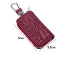 Universal crocodile print key bag for men
