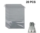 20 pcs Travel Shoe Bags Waterproof Portable Shoe Storage Pouch with Handle for Men & Women,light gray