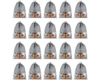 20 pcs Travel Shoe Bags Waterproof Portable Shoe Storage Pouch with Handle for Men & Women,light gray