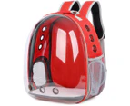 Pet backpack transport dog backpack for dogs and cats backpacks up to about 12KG,Rot