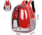 Pet backpack transport dog backpack for dogs and cats backpacks up to about 12KG,Rot