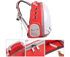 Pet backpack transport dog backpack for dogs and cats backpacks up to about 12KG,Rot