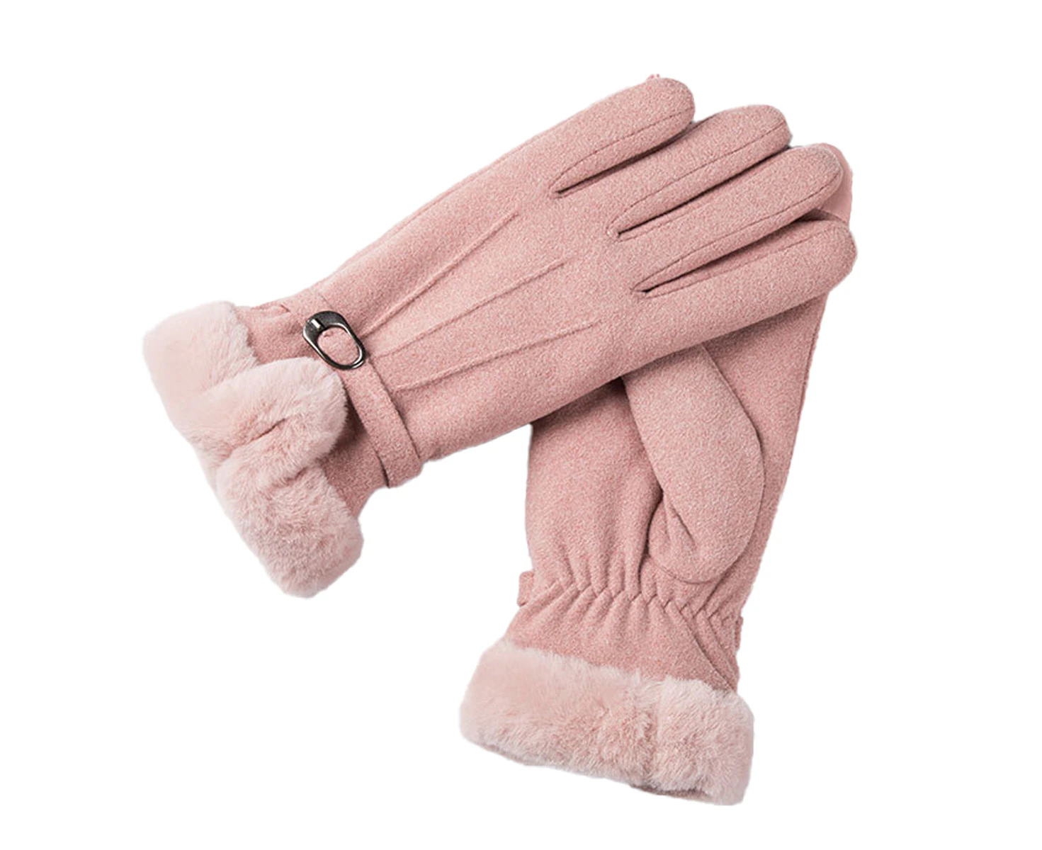 Winter Gloves for Women Warm Touchscreen Glove Windproof Elastic,pink