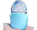 Blue Ice Mold Roller Holder for Face Reusable Facial Ice Cube