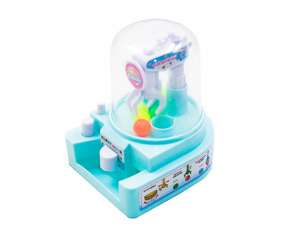 1 Set Grabbing Machine Toy Cute Hand-eye Coordination Exquisite Parent-child Interactive Claw Machine Sensory Toy for Kindergarten-Blue