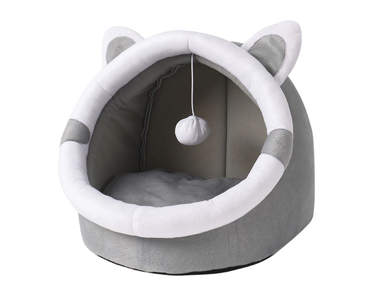 Indoor cat beds, machine washable cat beds, pet beds for indoor cats or dogs,(Cat Ears,S)