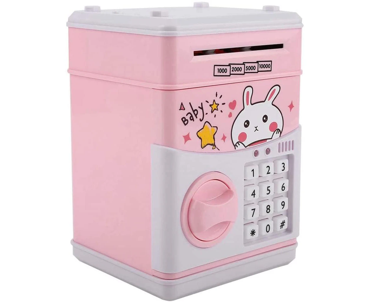 Password Safe Money Box, ATM Electric Toy Bank Automatic Locks Money Box Music Electronic Cash Coin