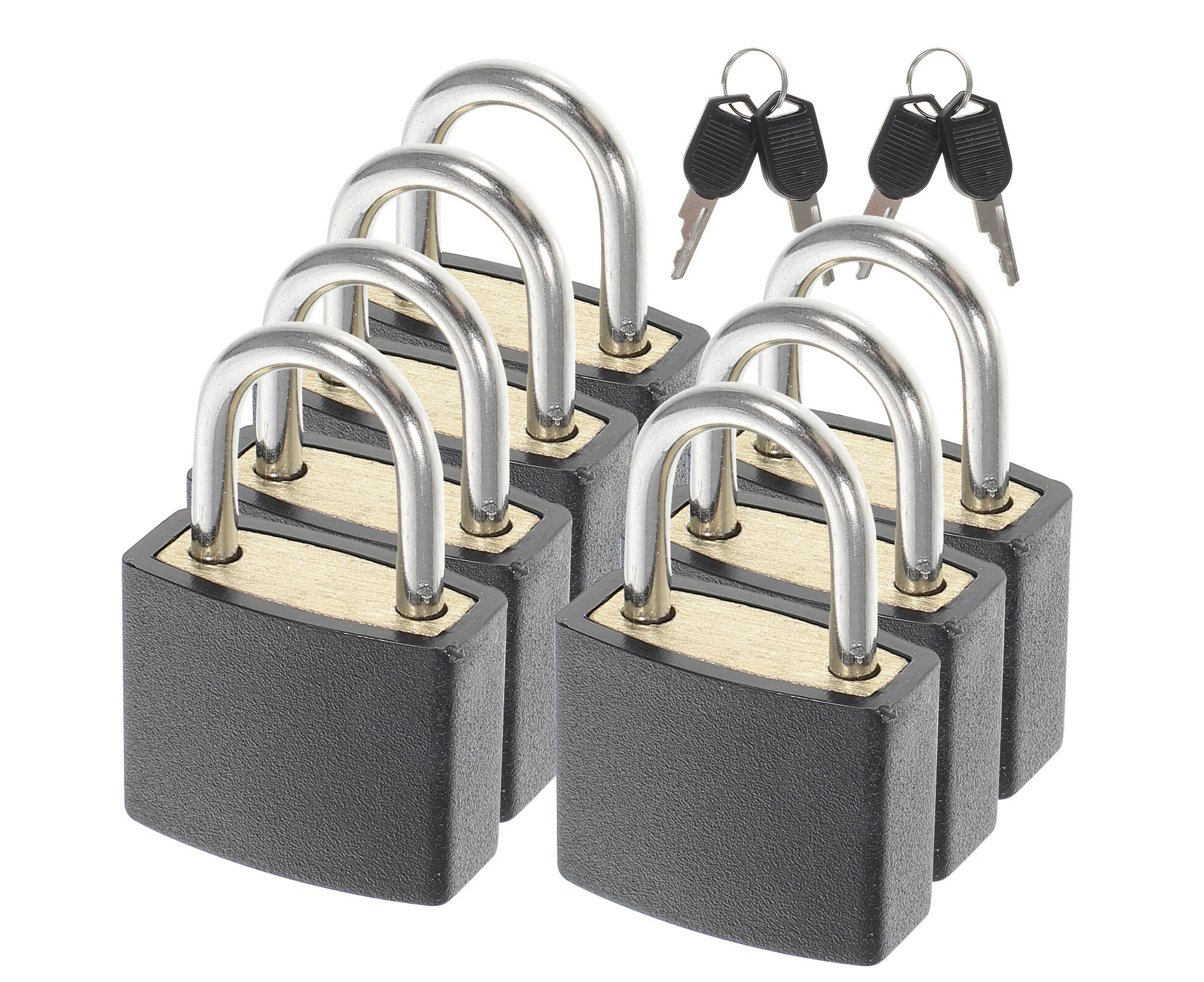 7 Pcs Backpack Padlock Tote Box Metal Padlocks Metal Lockers Locks Keys