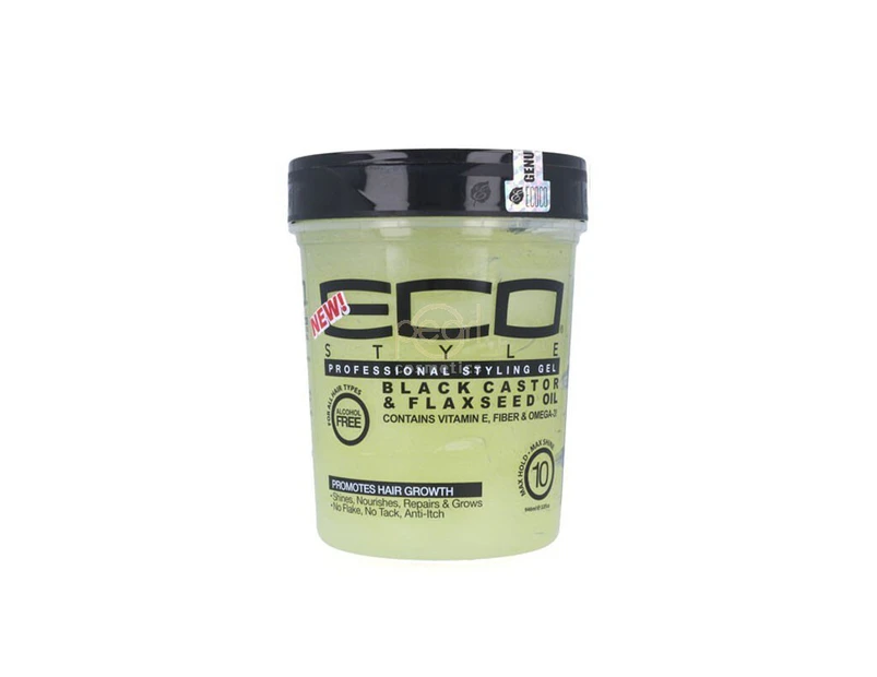 Eco Shine Gel - Black Castor and Flaxseed by Ecoco for Unisex - 8 oz Gel