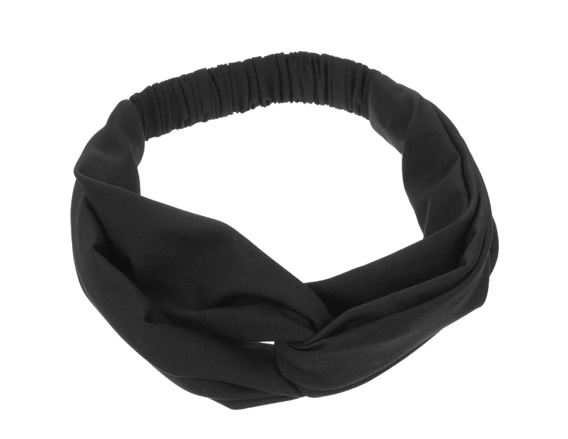 Sweat Hair Band for Sports Workout Head Band Convenient Hair Band Portable Sweat Band - Black