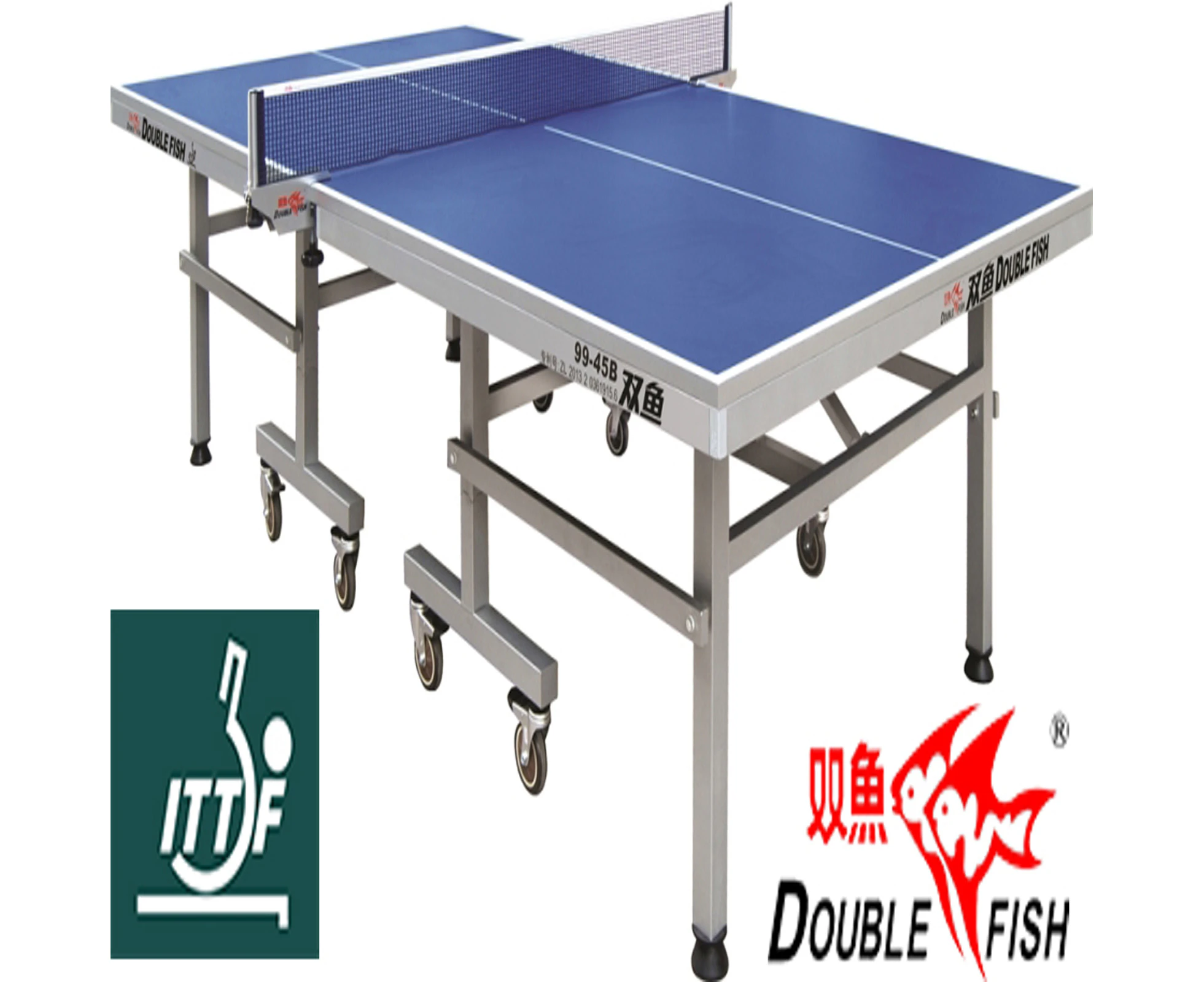 ITTF Approved Double Fish 25mm Top Table Tennis Table