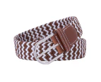 Unisex Belt Handmade Braided Wear-resistant Pin Buckle Twill Waist Belt for Daily Wear One Size J