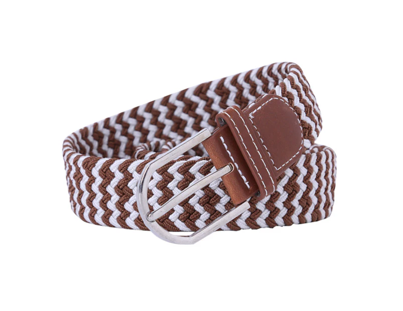 Unisex Belt Handmade Braided Wear-resistant Pin Buckle Twill Waist Belt for Daily Wear One Size J