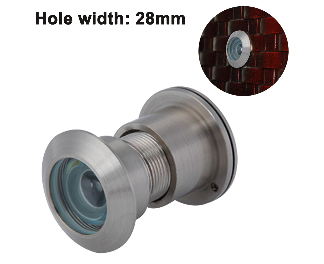 Peephole wide angle, door viewer peephole, solid brass body and wide angle HD glass lens, 220 degree viewing angle, drill hole Ø 28mm