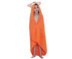 Soft Hooded Baby Towel Cartoon Kids Bath Towels - Orange