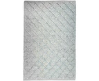 Trinket Diamond Trellis High-Low Pile Spotted Grey Wool Rug