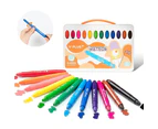 YPLUS METEOR Silky Gel Crayon Set 12 colours